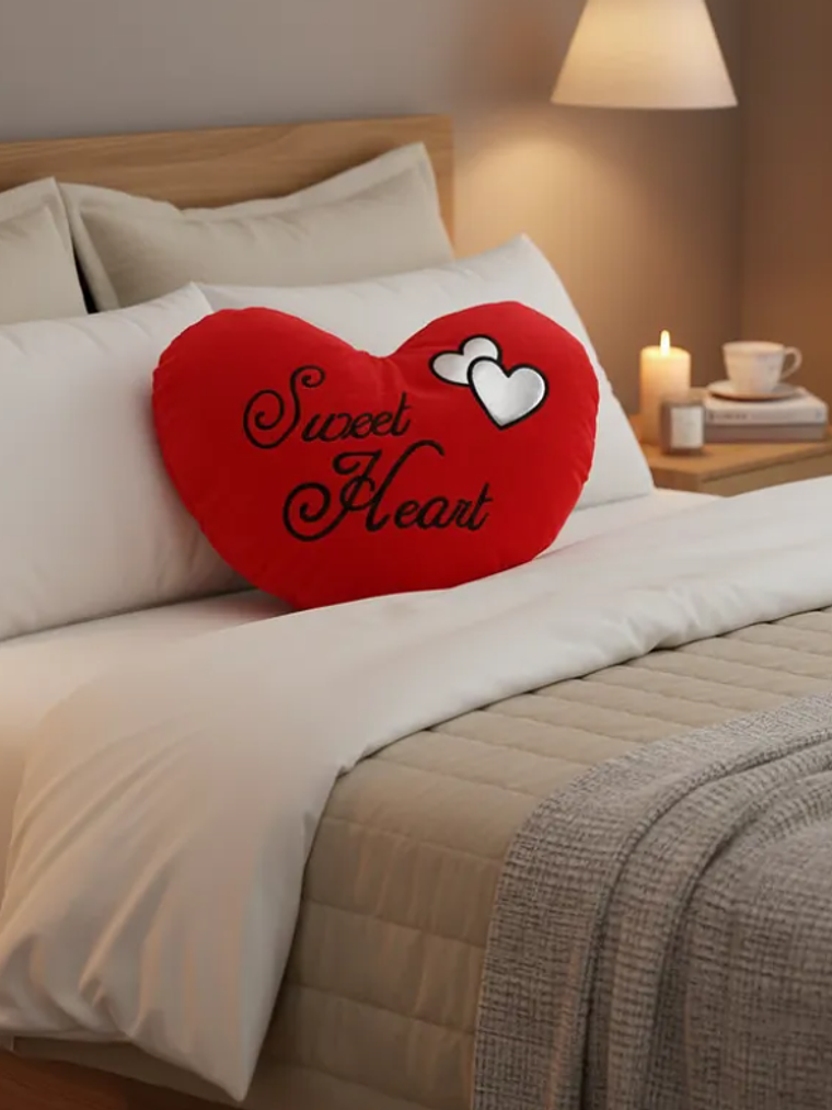 Cojín Corazón Rojo Sweet Heart 40x30cm Regalo Amor 6