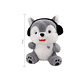 Peluche Perro Husky Con Audífonos 21cm Juguete Suave Regalo - Miniatura 3