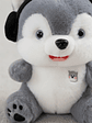 Peluche Perro Husky Con Audífonos 21cm Juguete Suave Regalo - Miniatura 2