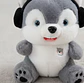Peluche Perro Husky Con Audífonos 21cm Juguete Suave Regalo - Miniatura 2