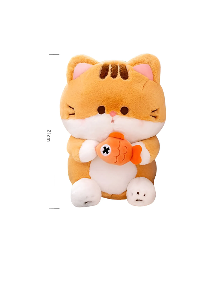 Peluche Gato Kawaii Con Pescado  7