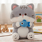 Peluche Gato Kawaii Con Pescado  - Miniatura 3