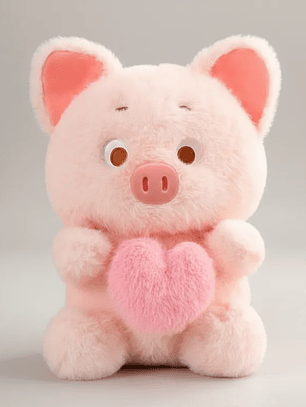 Peluche Chanchito Rosado Con Corazón Tierno 23cm