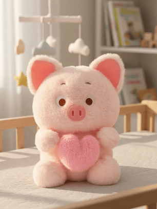 Peluche Chanchito Rosado Con Corazón Tierno 23cm