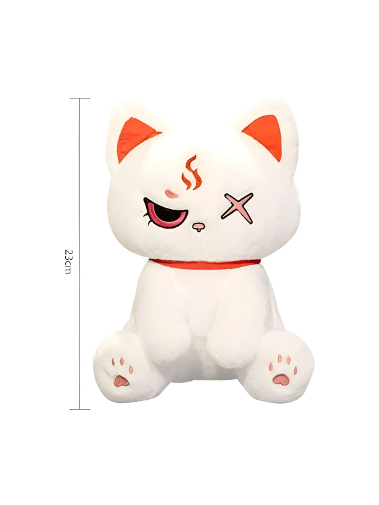 Peluches Gato Kawaii Anime Demonio Angel Blanco Negro 4