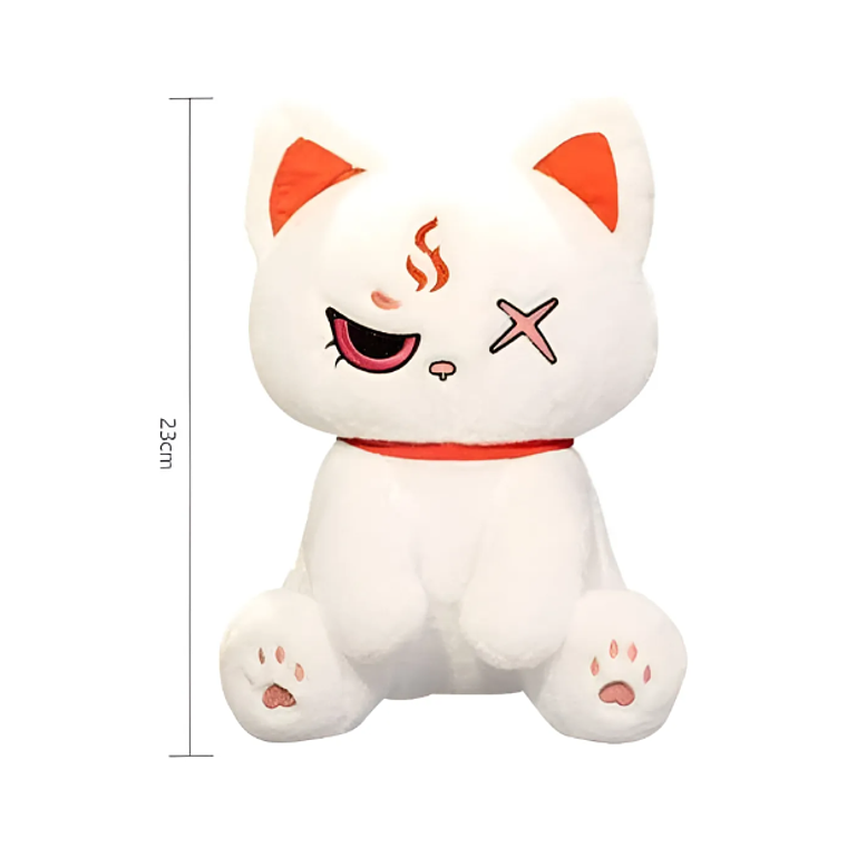 Peluches Gato Kawaii Anime Demonio Angel Blanco Negro 4