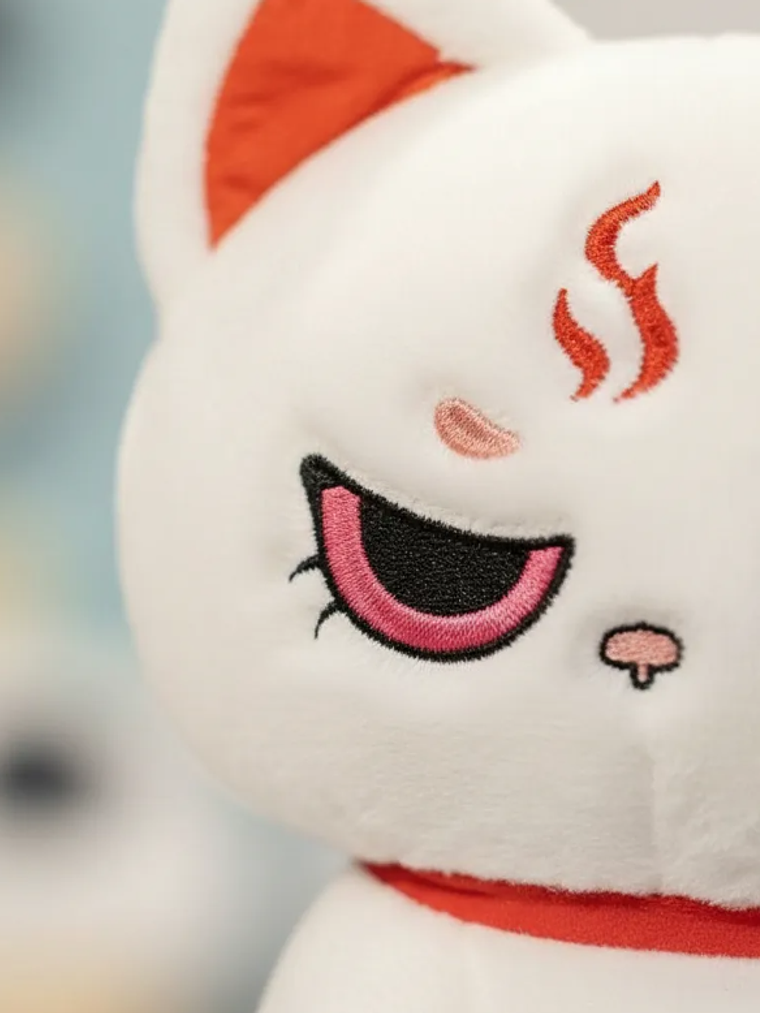 Peluches Gato Kawaii Anime Demonio Angel Blanco Negro 5