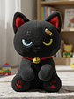 Peluches Gato Kawaii Anime Demonio Angel Blanco Negro - Miniatura 7