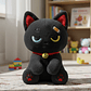 Peluches Gato Kawaii Anime Demonio Angel Blanco Negro - Miniatura 7