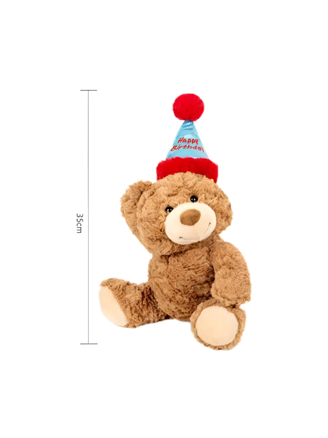 Oso De Peluche Con Gorro Feliz Cumpleaños 35 Cm Regalo 3