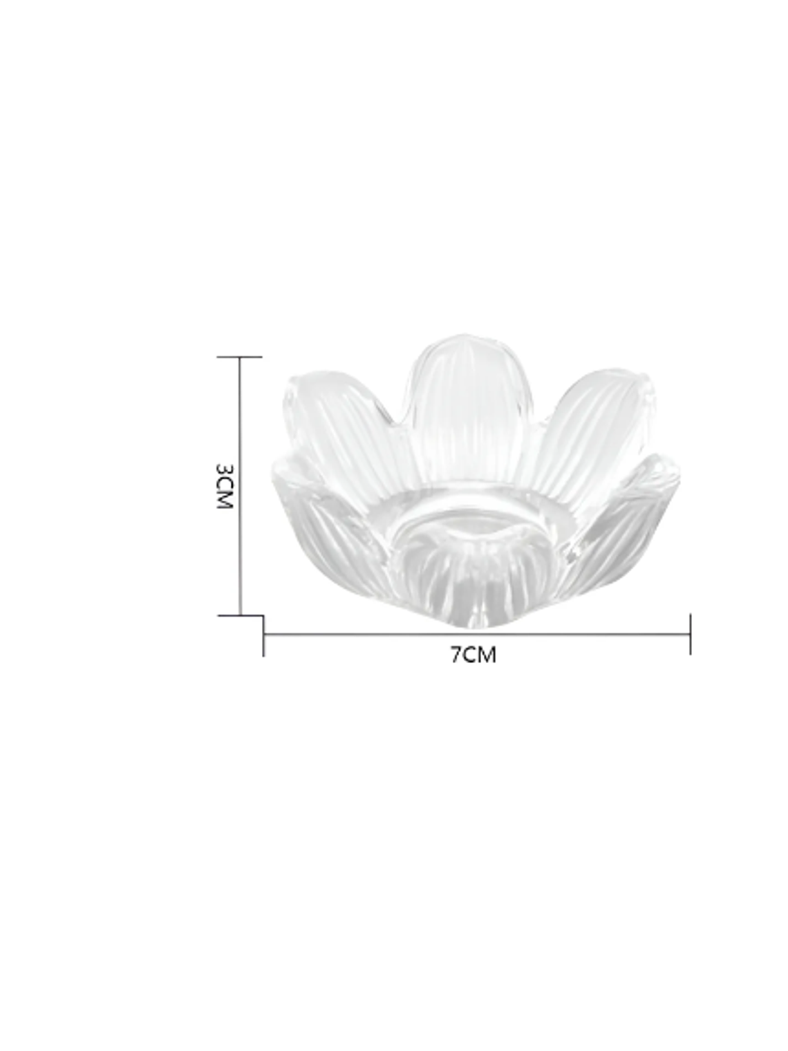 Portavelas De Vidrio Cristal Diseño Flor De Loto Decorat 5