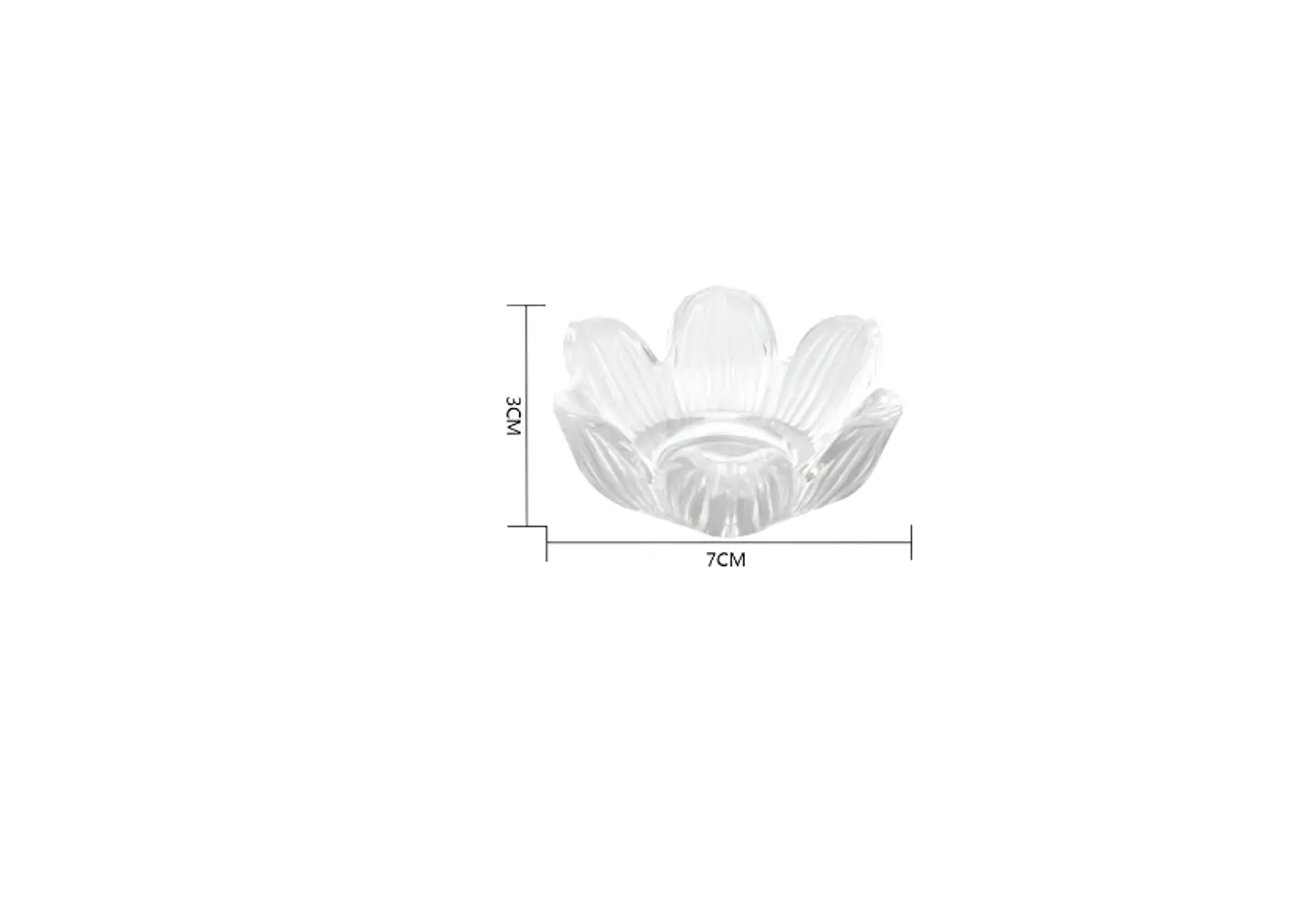 Portavelas De Vidrio Cristal Diseño Flor De Loto Decorat 5