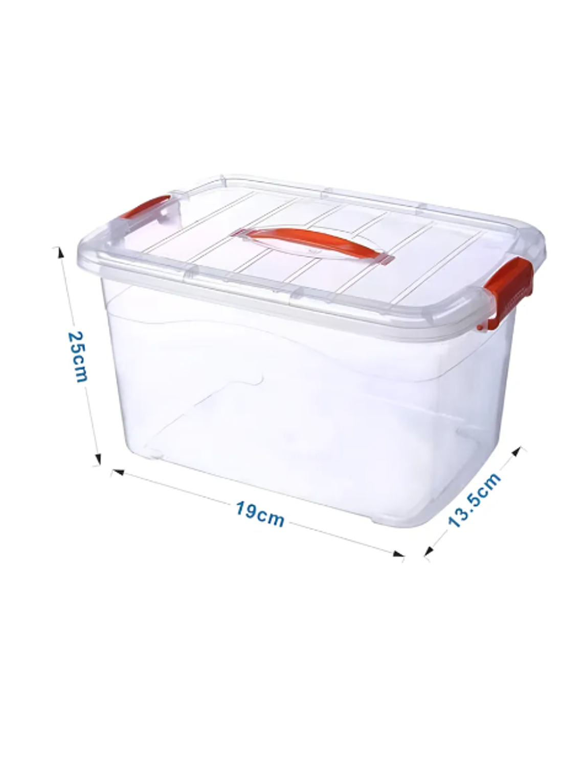 Caja Organizadora Plástica Transparente con Tapa  3