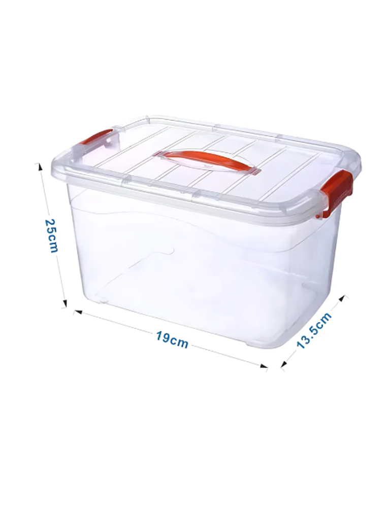 Caja Organizadora Plástica Transparente con Tapa  3