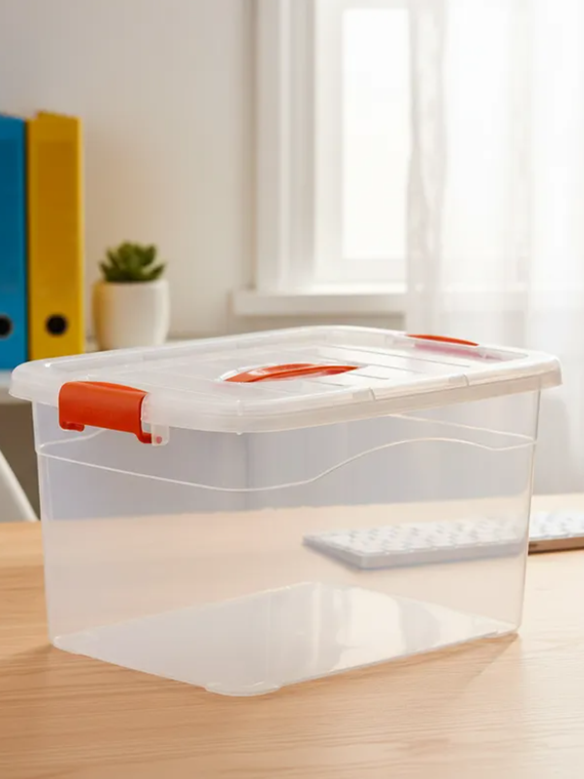 Caja Organizadora Plástica Transparente con Tapa  4