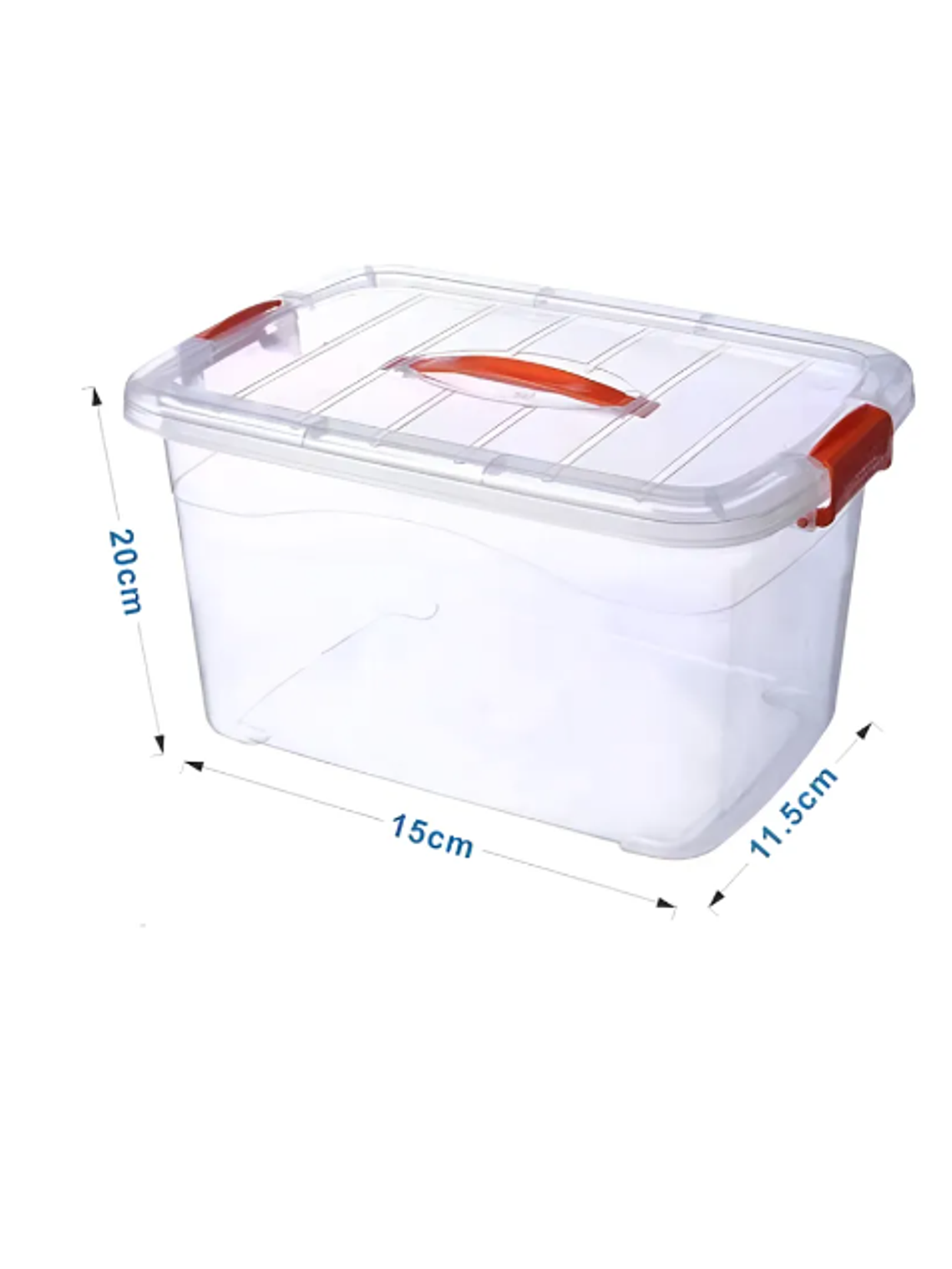 Caja Organizadora Plástica 1 Lts Transparente Con Tapa 3