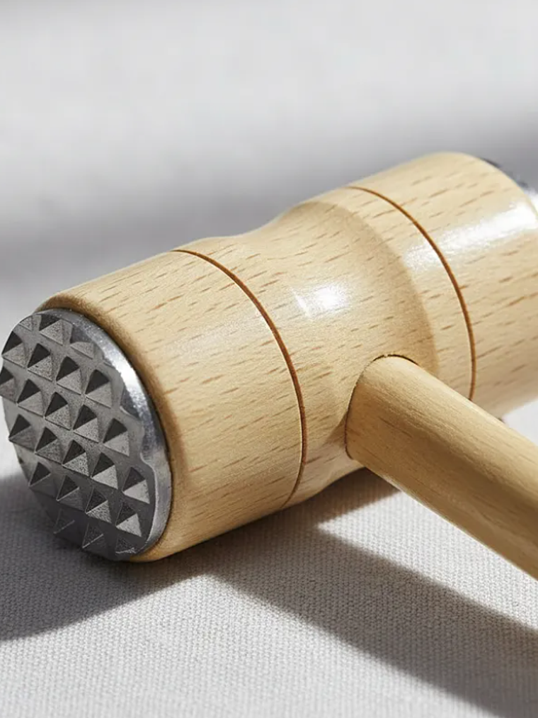 Mazo Martillo Ablandador De Carne De Madera Para Cocina 4