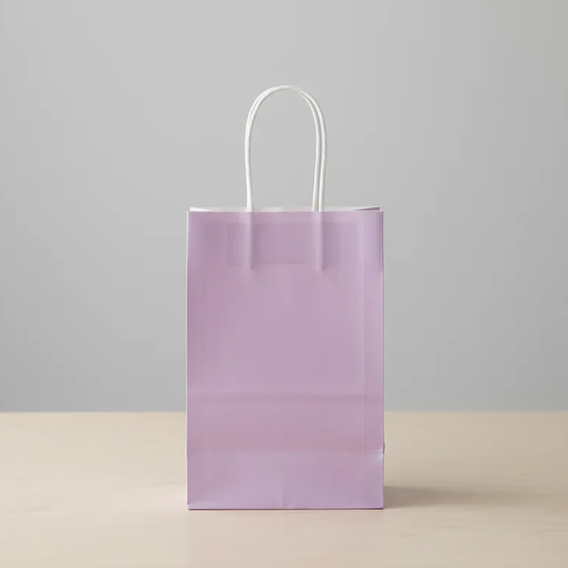 Bolsa De Papel Kraft Lila Con Asas 21x12x8cm Para Regalo 2