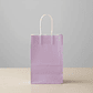 Bolsa De Papel Kraft Lila Con Asas 21x12x8cm Para Regalo - Miniatura 2