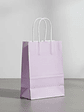 Bolsa De Papel Kraft Lila Con Asas 21x12x8cm Para Regalo - Miniatura 3