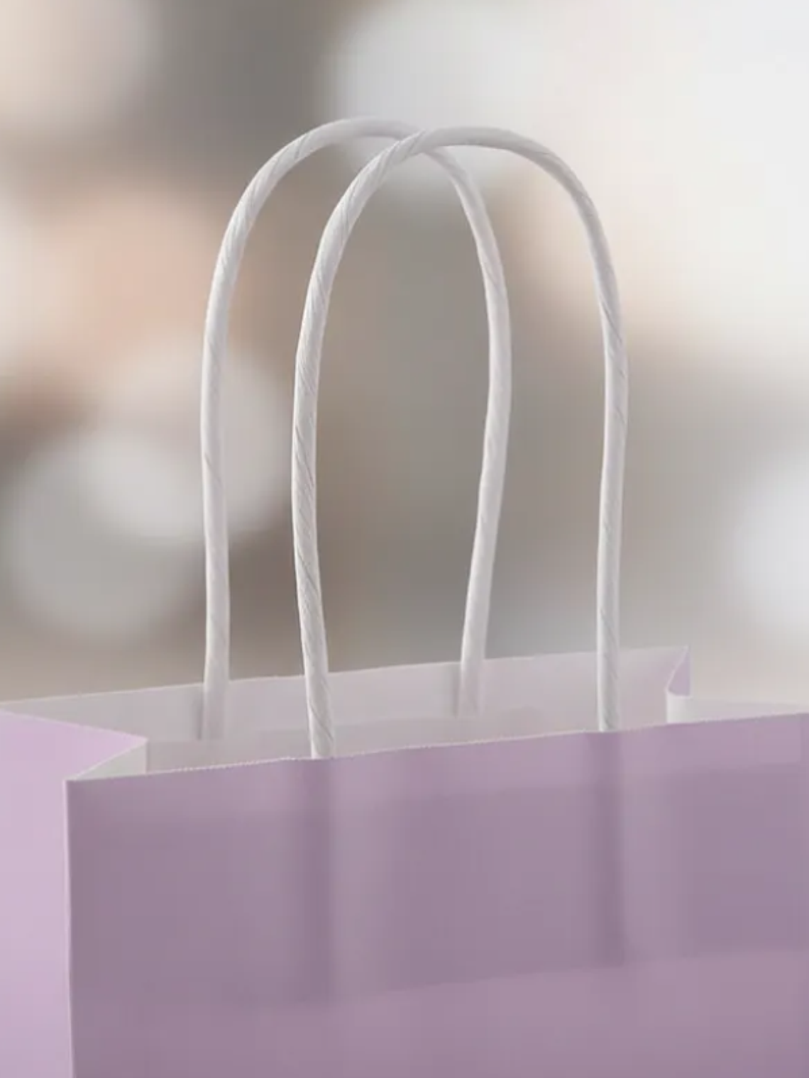 Bolsa De Papel Kraft Lila Con Asas 21x12x8cm Para Regalo 6