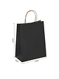  Bolsa Papel Kraft Negra Regalo Con Asa 21x12x8 Cm - Miniatura 3