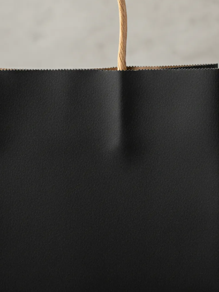  Bolsa Papel Kraft Negra Regalo Con Asa 21x12x8 Cm 4