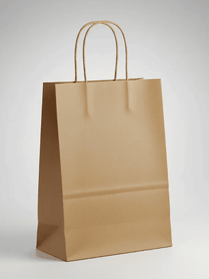 Bolsa Papel Kraft Con Asa 21x12x8cm Para Regalo