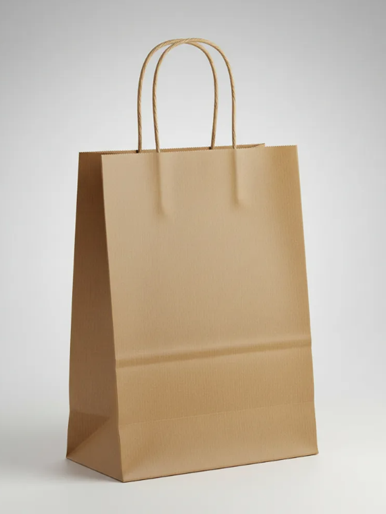 Bolsa Papel Kraft Con Asa 21x12x8cm Para Regalo 2