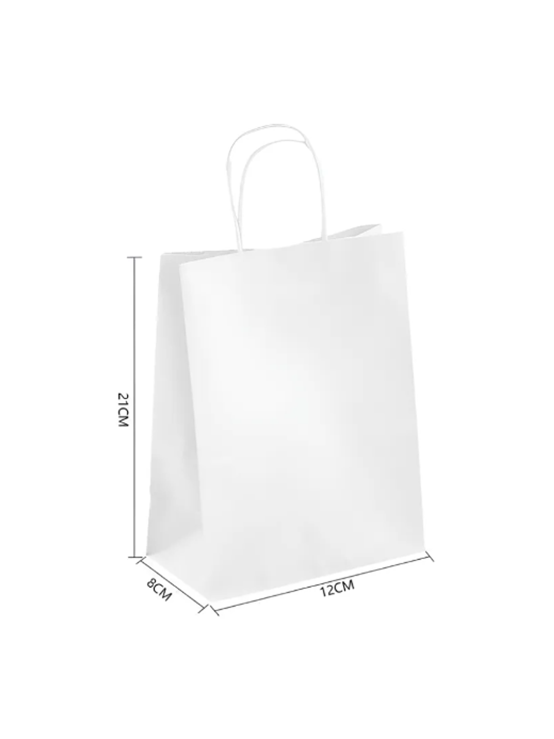 Bolsa De Papel Kraft Blanca Con Asas  2