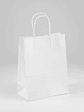 Bolsa De Papel Kraft Blanca Con Asas  - Miniatura 4