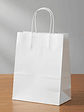 Bolsa De Papel Kraft Blanca Con Asas  - Miniatura 5