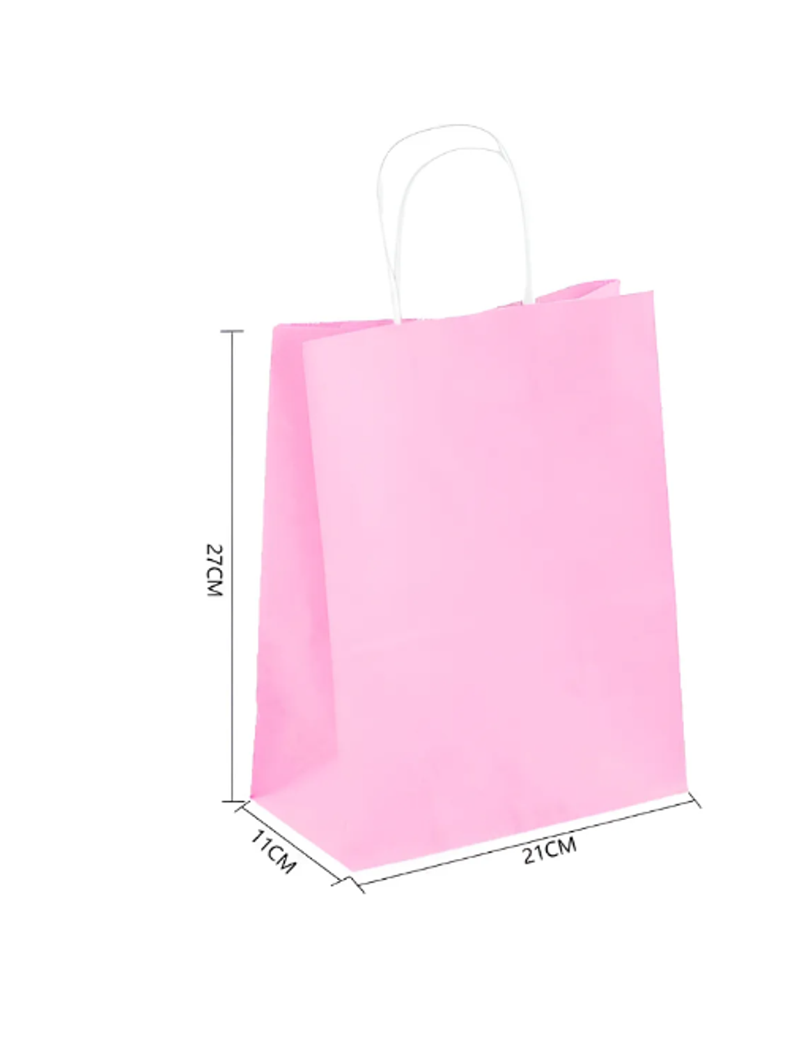  Bolsa De Papel Kraft Rosada Para Regalo 5