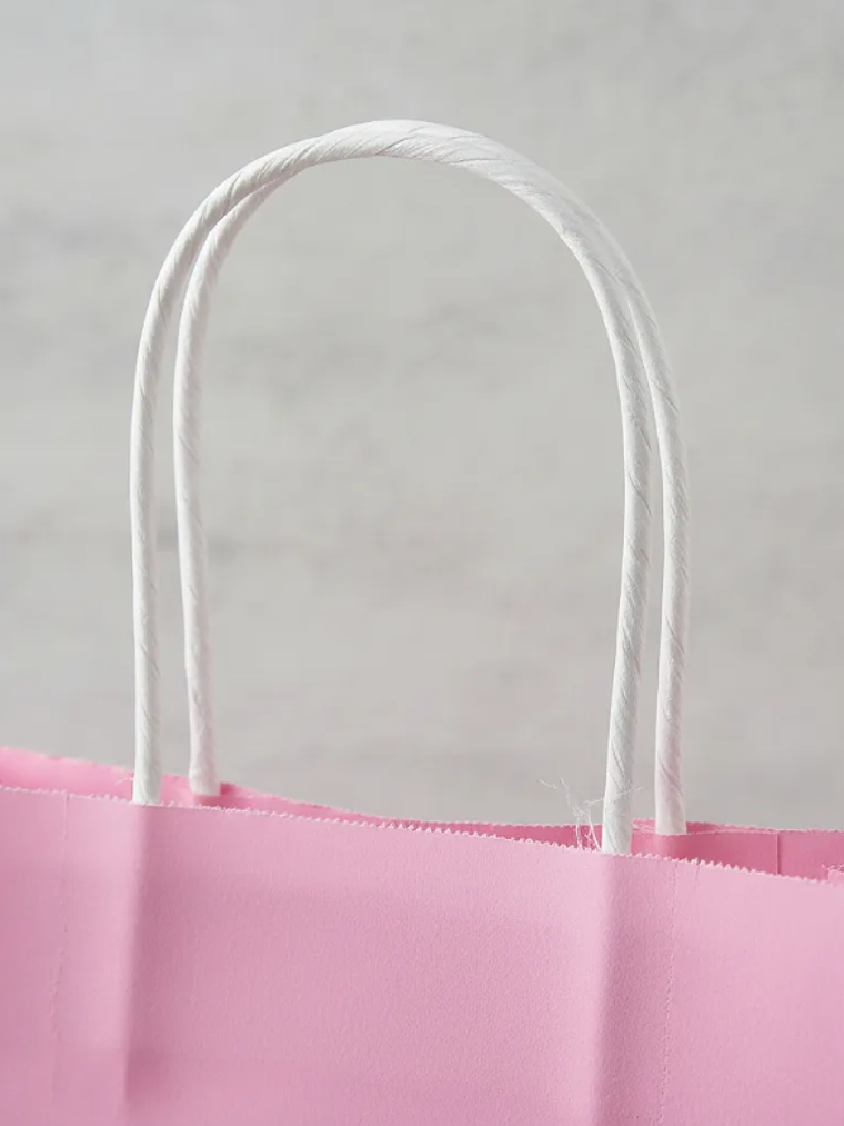  Bolsa De Papel Kraft Rosada Para Regalo 4