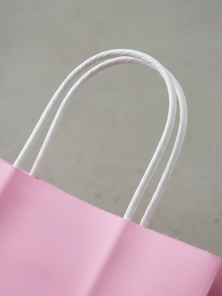  Bolsa De Papel Kraft Rosada Para Regalo 6