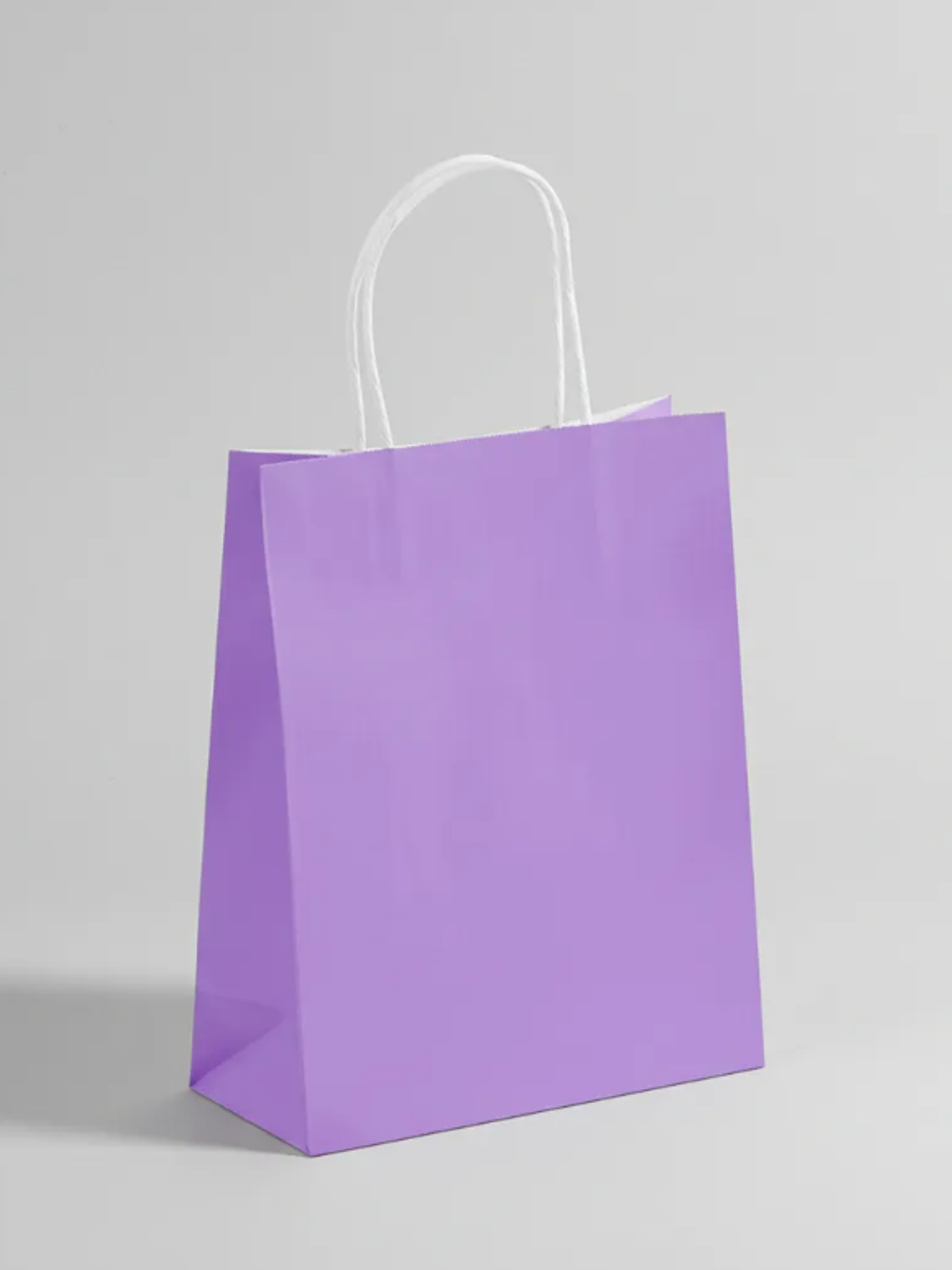 Bolsa Papel Kraft Lila Con Asas 27x21x11cm 2