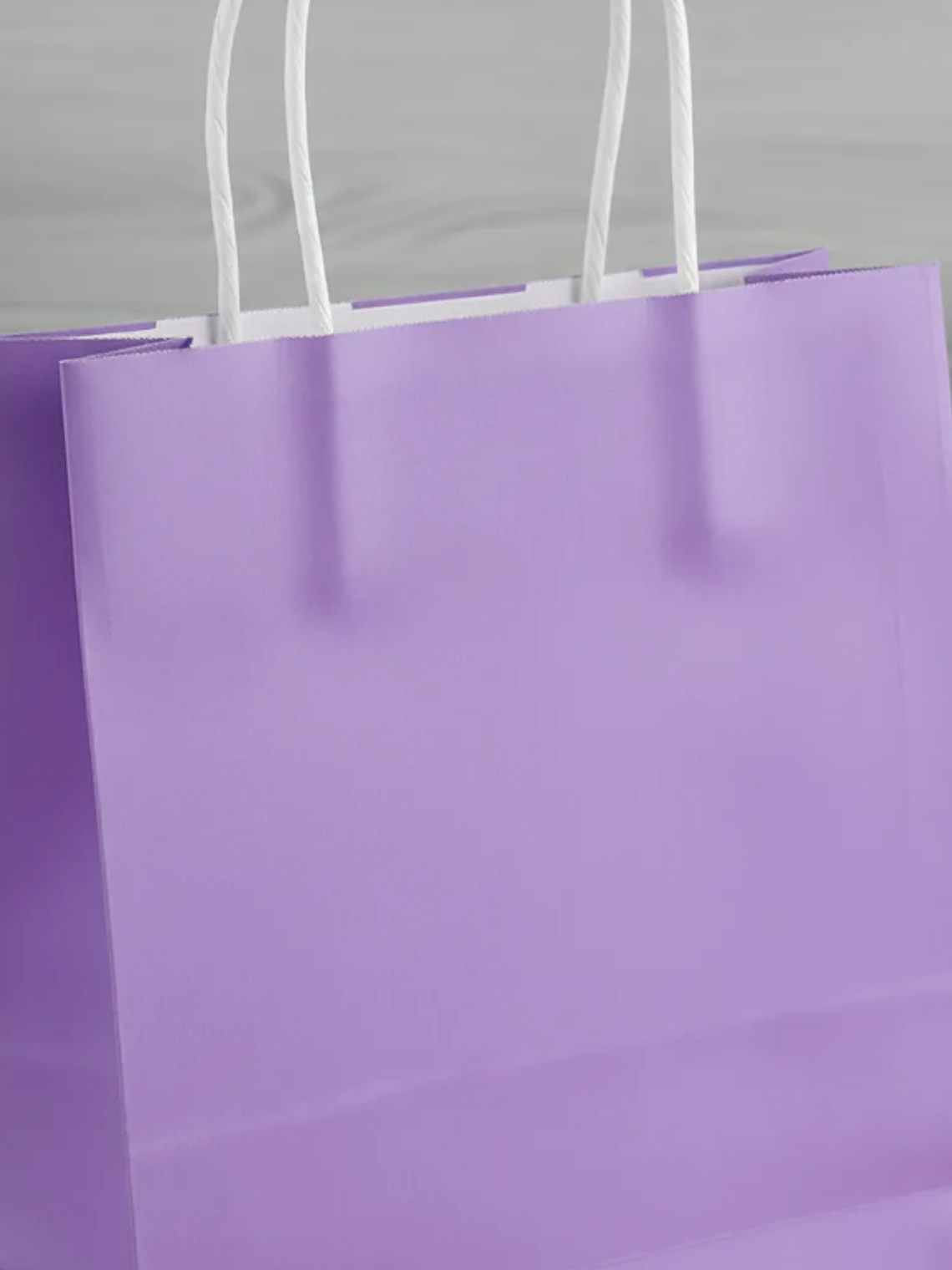 Bolsa Papel Kraft Lila Con Asas 27x21x11cm 5