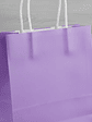 Bolsa Papel Kraft Lila Con Asas 27x21x11cm - Miniatura 5