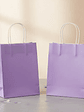 Bolsa Papel Kraft Lila Con Asas 27x21x11cm - Miniatura 1