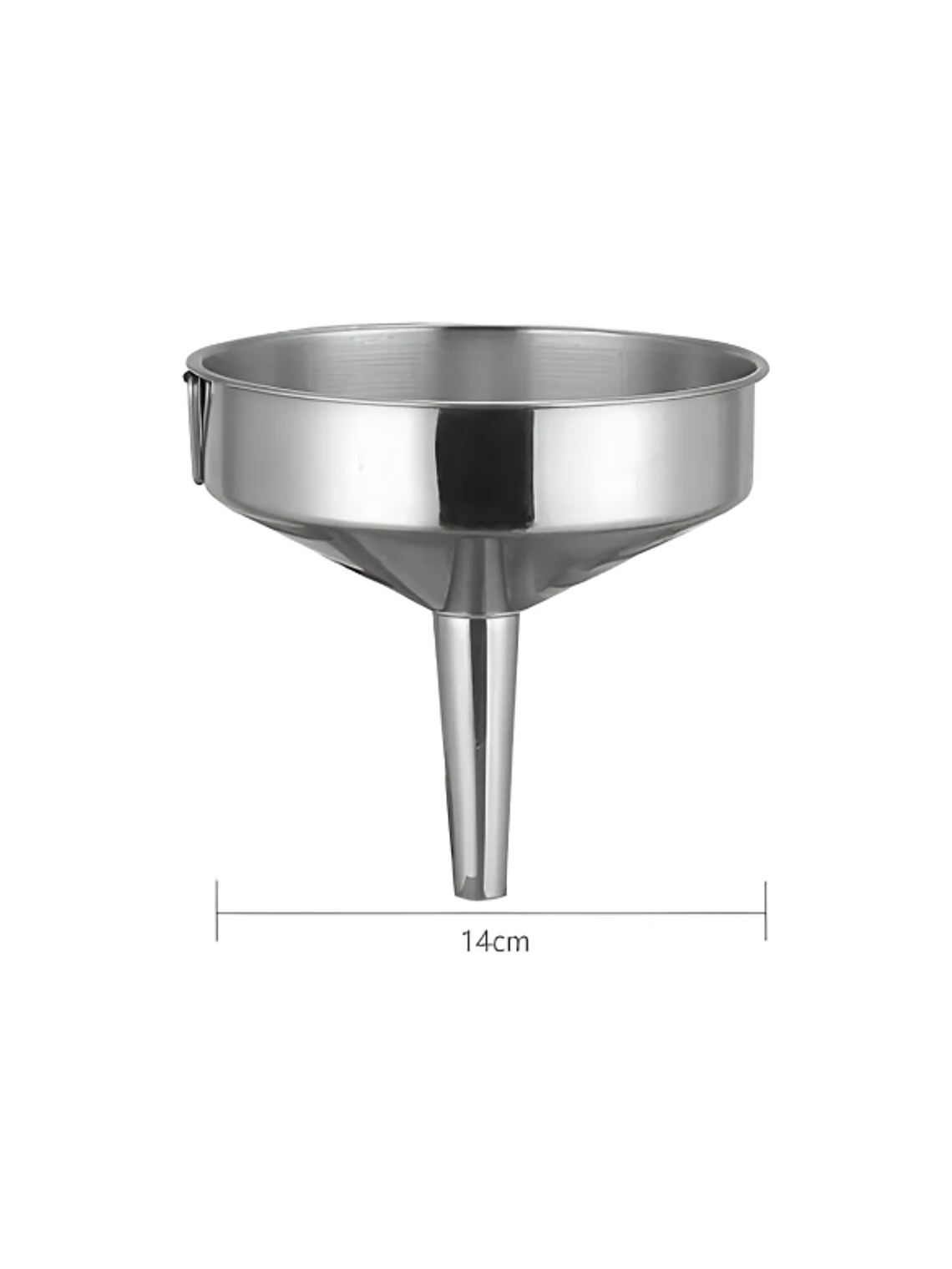 Embudo de acero inoxidable boca ancha 14 cm cocina 2
