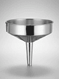 Embudo de acero inoxidable boca ancha 14 cm cocina - Miniatura 3