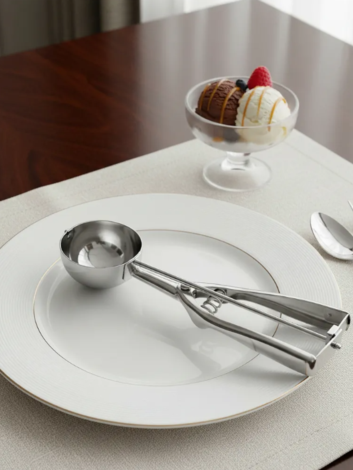 Cuchara porcionadora de helado acero inoxidable 21.5cm 4