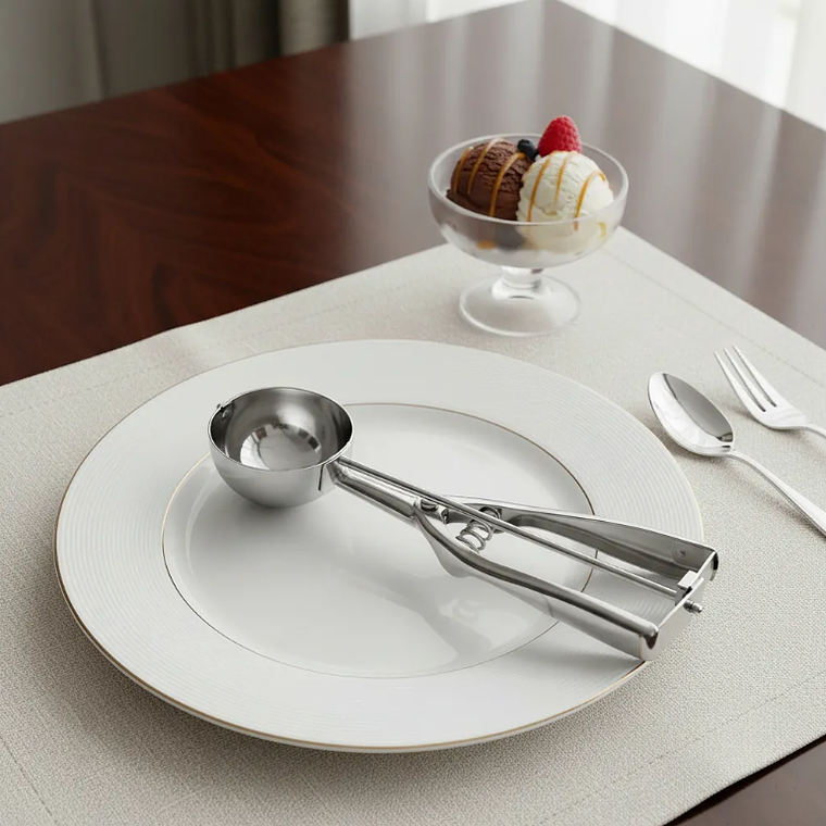 Cuchara porcionadora de helado acero inoxidable 21.5cm 4