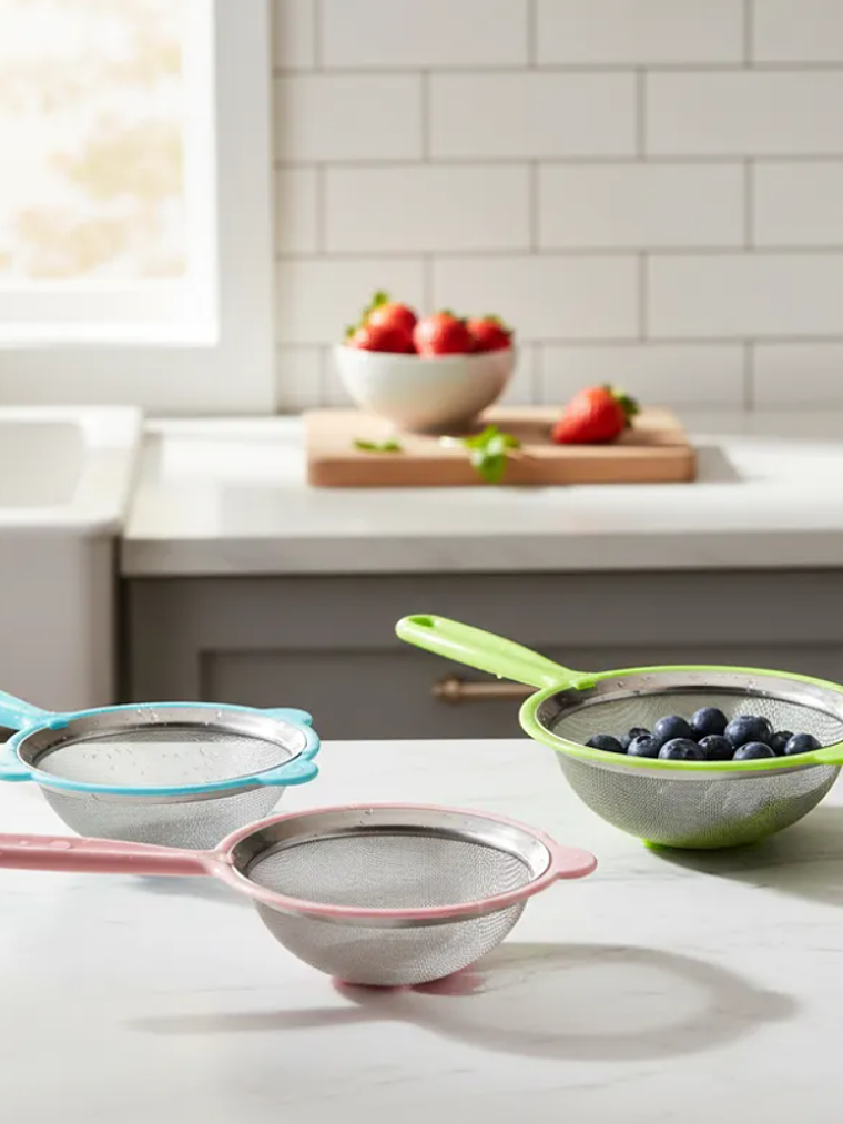 Set 3 Coladores Cocina Acero Inoxidable 8, 10, 12 cm 2