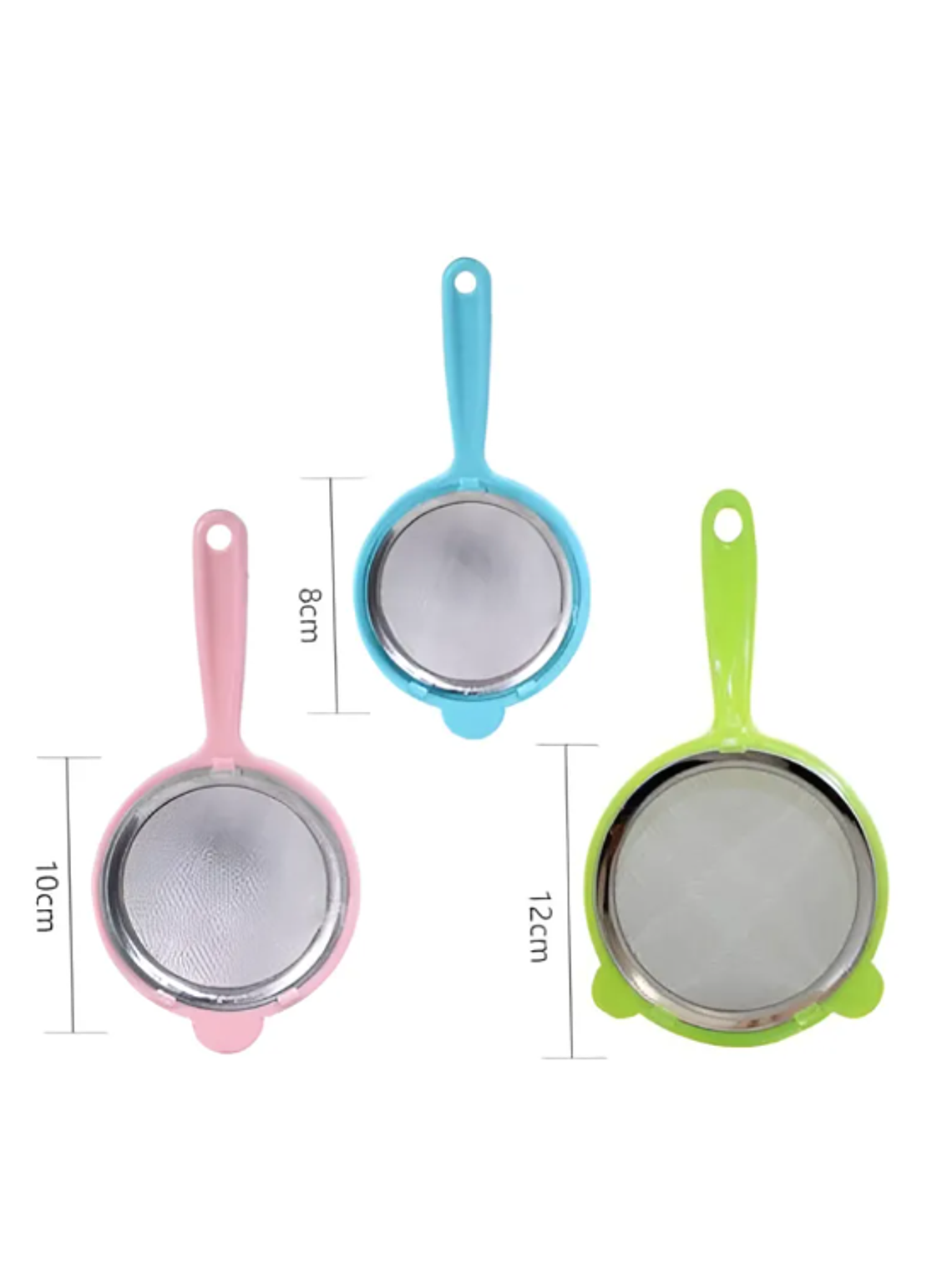 Set 3 Coladores Cocina Acero Inoxidable 8, 10, 12 cm 3