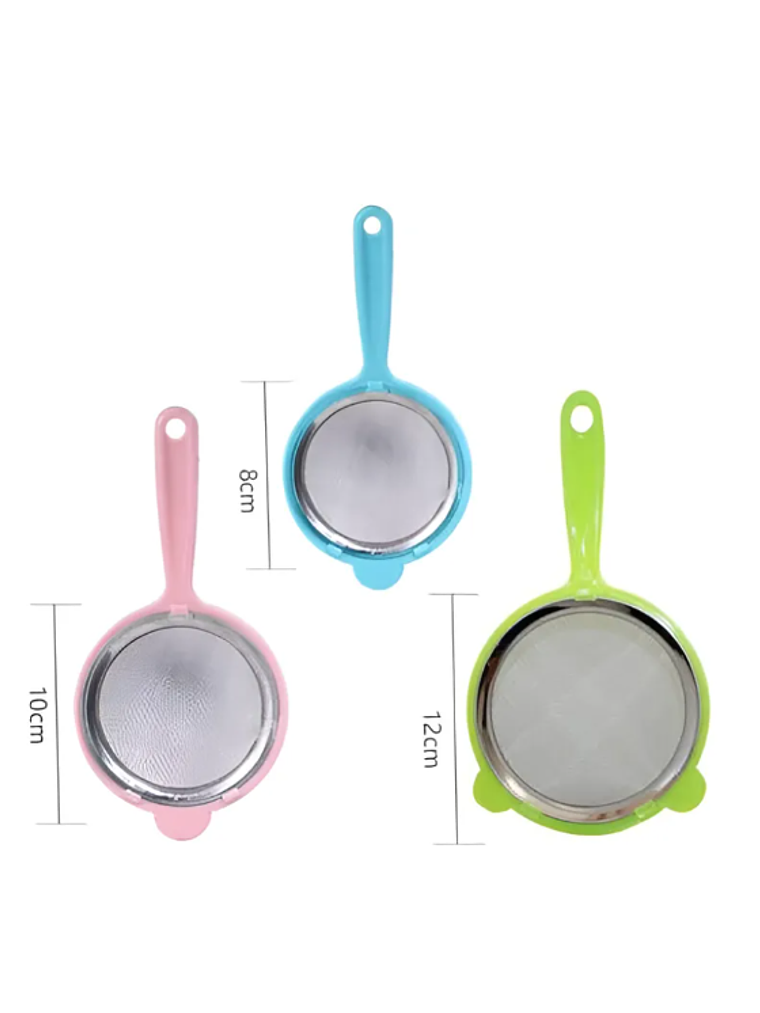 Set 3 Coladores Cocina Acero Inoxidable 8, 10, 12 cm 3