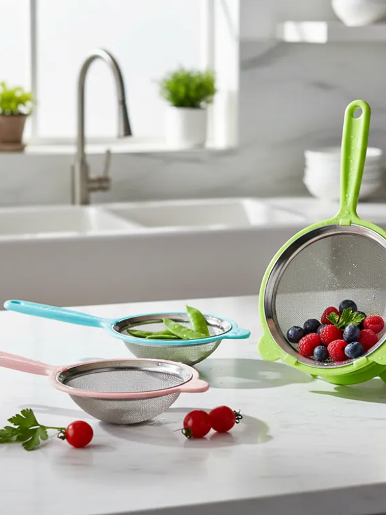 Set 3 Coladores Cocina Acero Inoxidable 8, 10, 12 cm 4