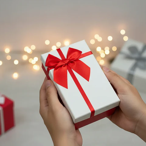 Set De Cajas Para Regalo Rojas Y Blancas Con Lazo Varios Tamaños