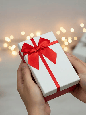 Set De Cajas Para Regalo Rojas Y Blancas Con Lazo Varios Tamaños