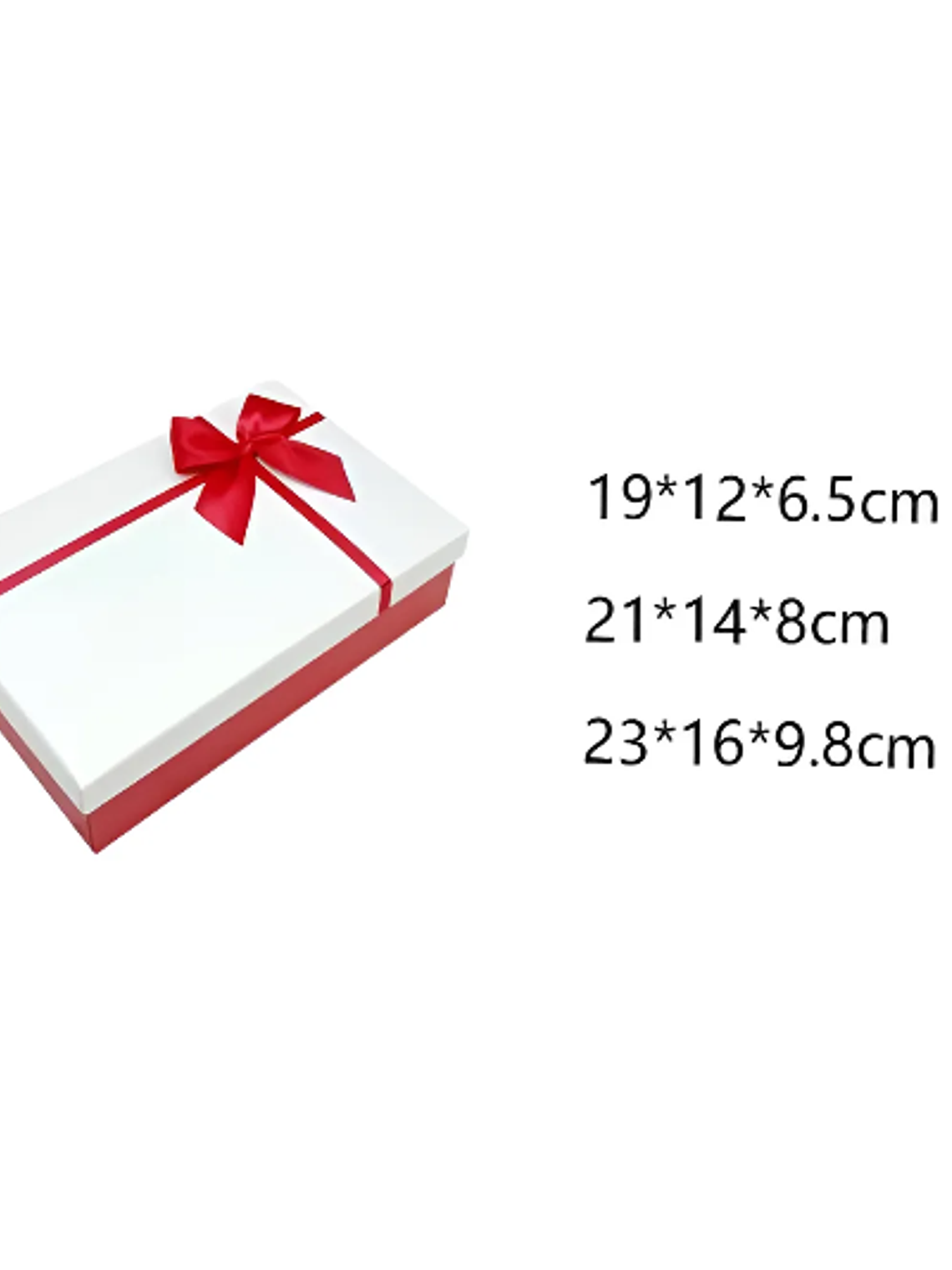 Set De Cajas Para Regalo Rojas Y Blancas Con Lazo Varios Tamaños 5